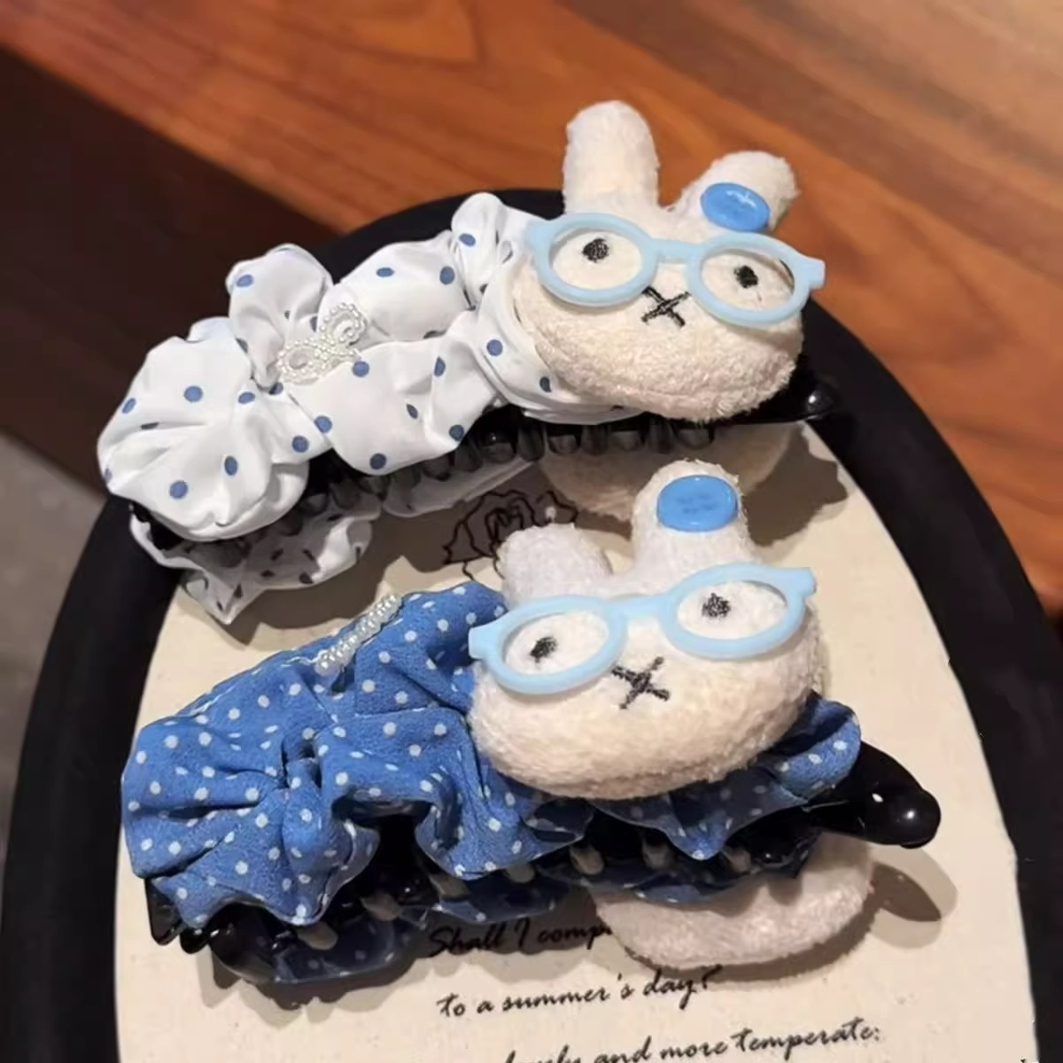 可爱蓝色系甜美小兔子同款发饰