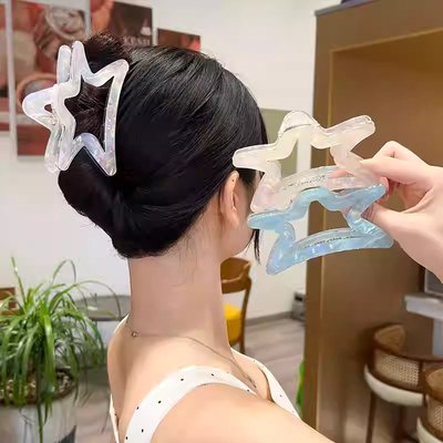 五角星星夹头发的夹子新款鲨鱼夹