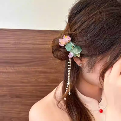 原创荷花春夏古风汉服流苏