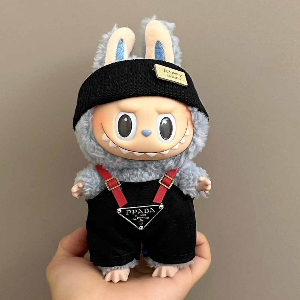 拉布布玩偶正品labubu公仔娃衣
