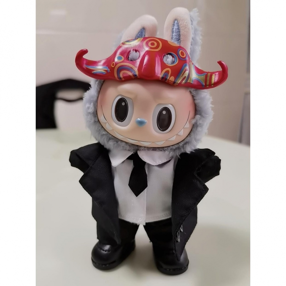 拉布布玩偶正品labubu公仔娃衣