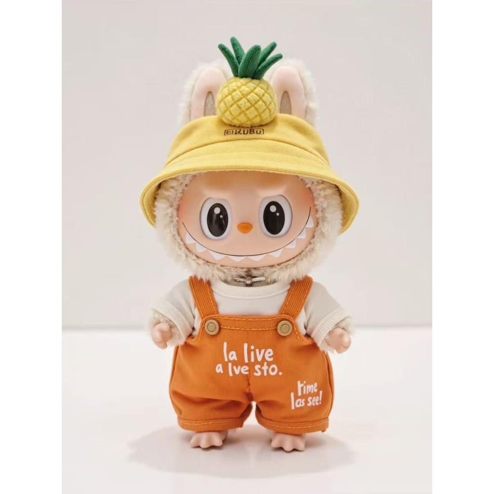拉布布玩偶正品labubu公仔娃衣