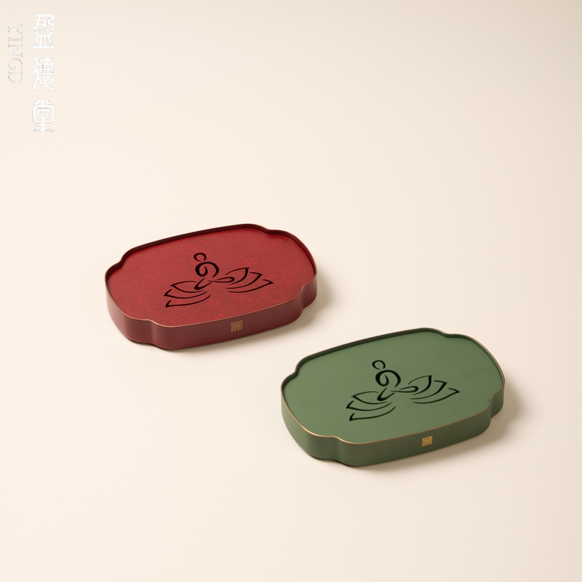 盈德堂四方海棠干泡台小型储水纯筒壶承家用简约中式茶台轻奢茶盘