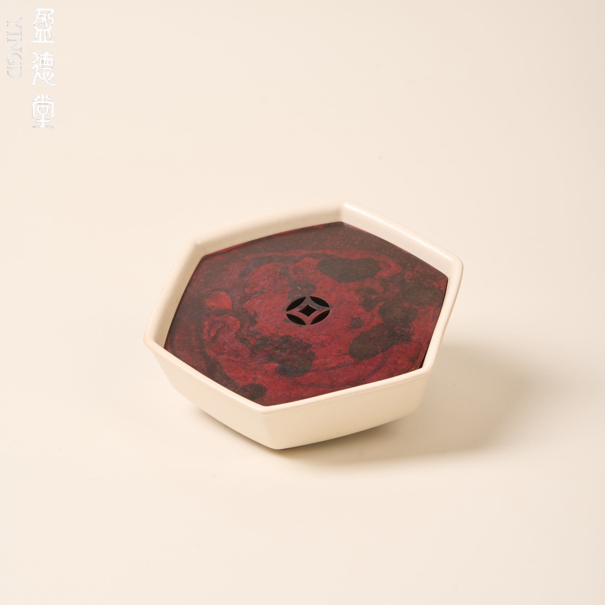 盈德堂陶瓷手工苏打釉小壶承家用简约储水式小茶盘紫砂壶垫茶托盘