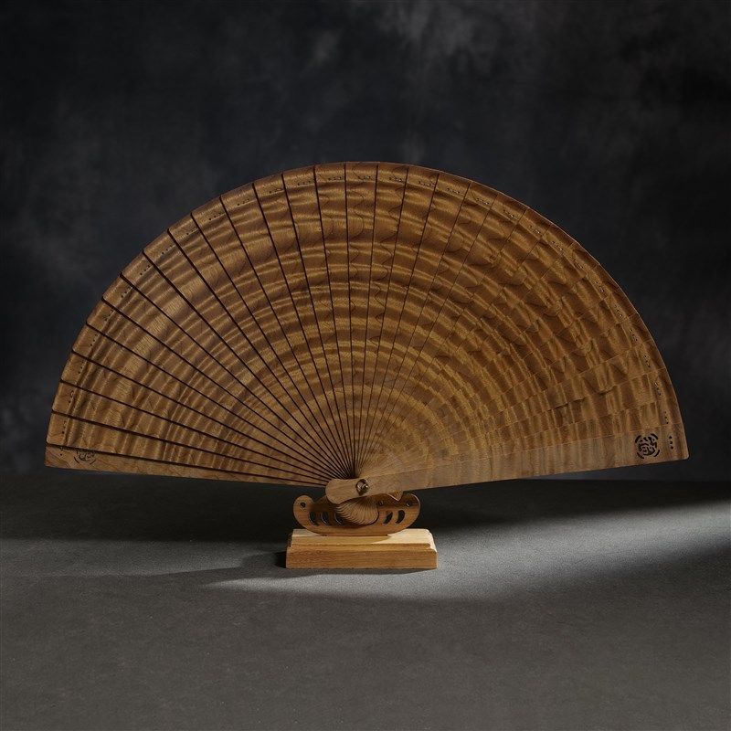 金丝楠木新中式高端满水波纹精品折扇摆扇家居摆件工艺品扇子送礼,居家日用,扇子,淘宝优惠券,粉丝福利购,淘宝优惠卷