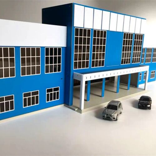 1:87HO比例火车站 建筑模型 沙盘场M景情景模型拼装塑料定制