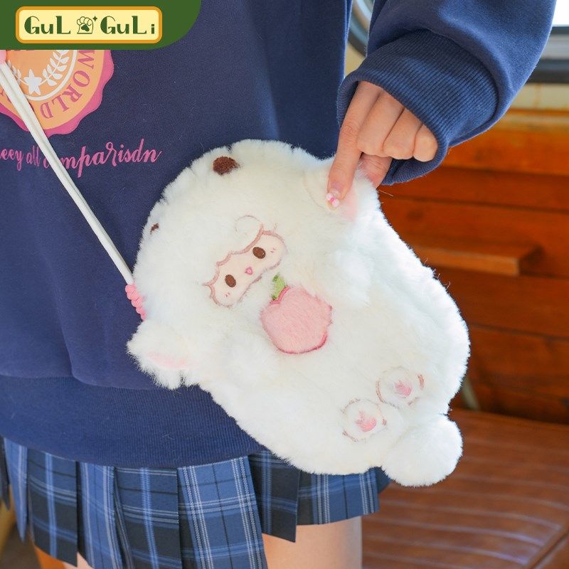 【古力古力】可爱小羊毛绒玩偶斜挎包手机背包包女公仔卡通零钱包,模玩/动漫/周边/娃圈三坑/桌游,动漫背包/钱包/箱包,淘宝优惠券,粉丝福利购,淘宝优惠卷