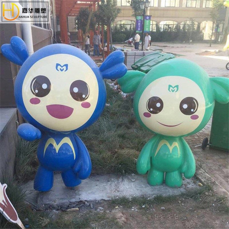 卡通人物玻璃钢雕塑摆q件商场美陈房地产园林景观校园制作装饰摆