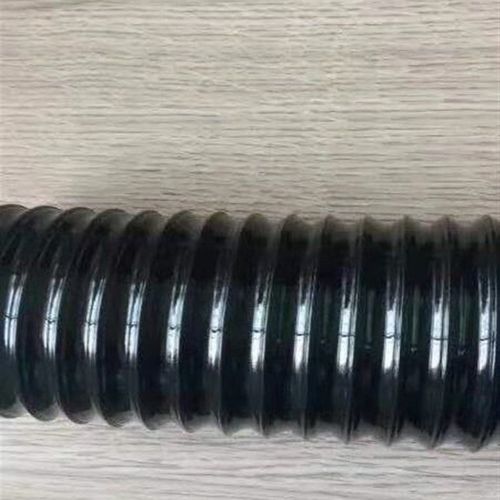 1.2pu吸尘管木屑伸缩通风管木工雕刻机聚氨酯镀铜钢丝管黑色软管