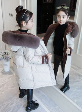 女童棉服冬装2020新款儿童装加厚外套12洋气15岁女大童中长款棉衣