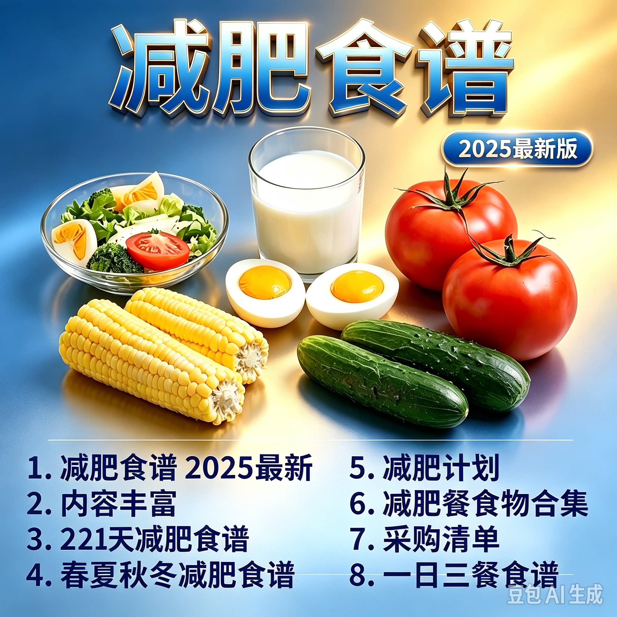 减肥食谱电子版减脂餐一日三餐科学健康瘦身方案配餐计划视频素材