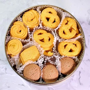 俄罗斯风味曲奇饼干礼盒装 盒 国产办公室休闲零食点心小吃440g