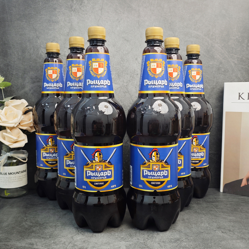 临期特价)俄罗斯进口临期啤酒日力特侠大麦啤酒中浓度1.5升黄啤