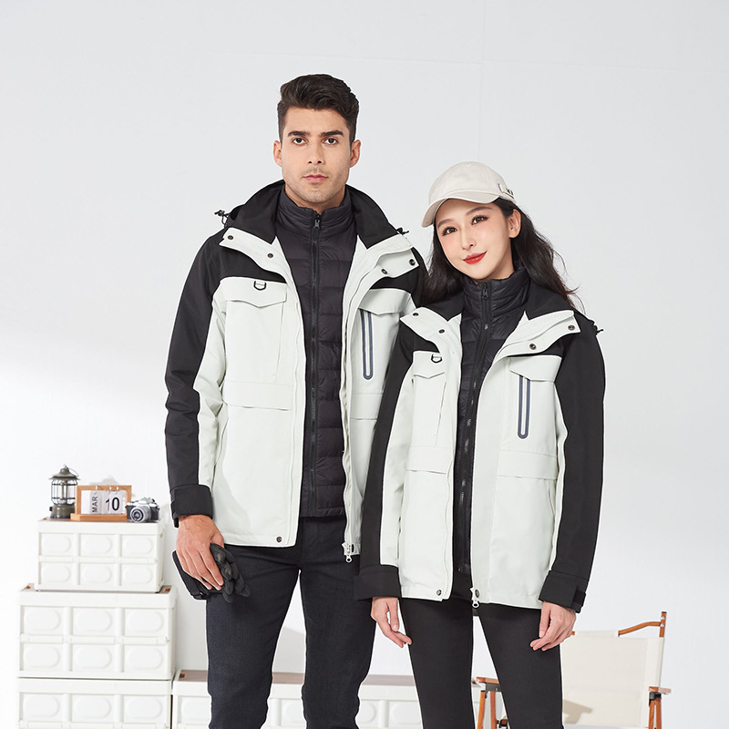 可拆卸浙江三合一男女通用冲锋衣