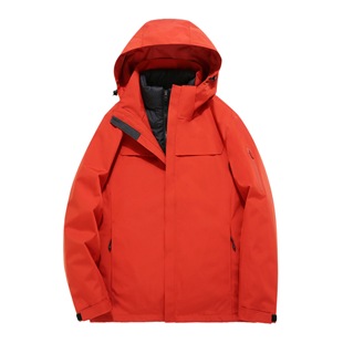 台州冲锋衣男女款三合一秋冬户外防风防水工作服保暖羽绒内胆定制