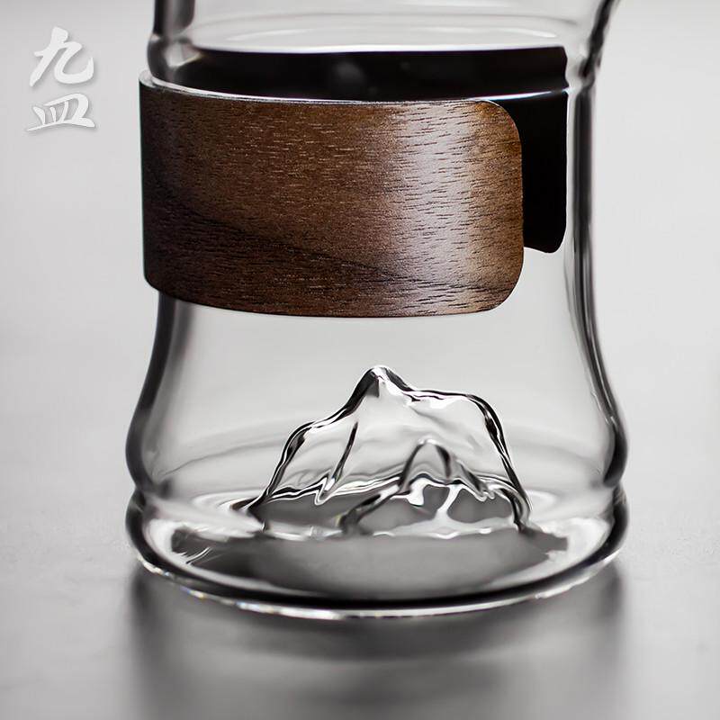 九皿耐热玻璃公杯茶漏套装日式家用加厚防烫公道杯茶海匀杯倒茶器