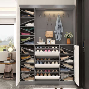 轻奢超薄鞋 柜25cm翻斗窄挂衣帽隔断柜架家用客厅间厅柜入户玄关柜