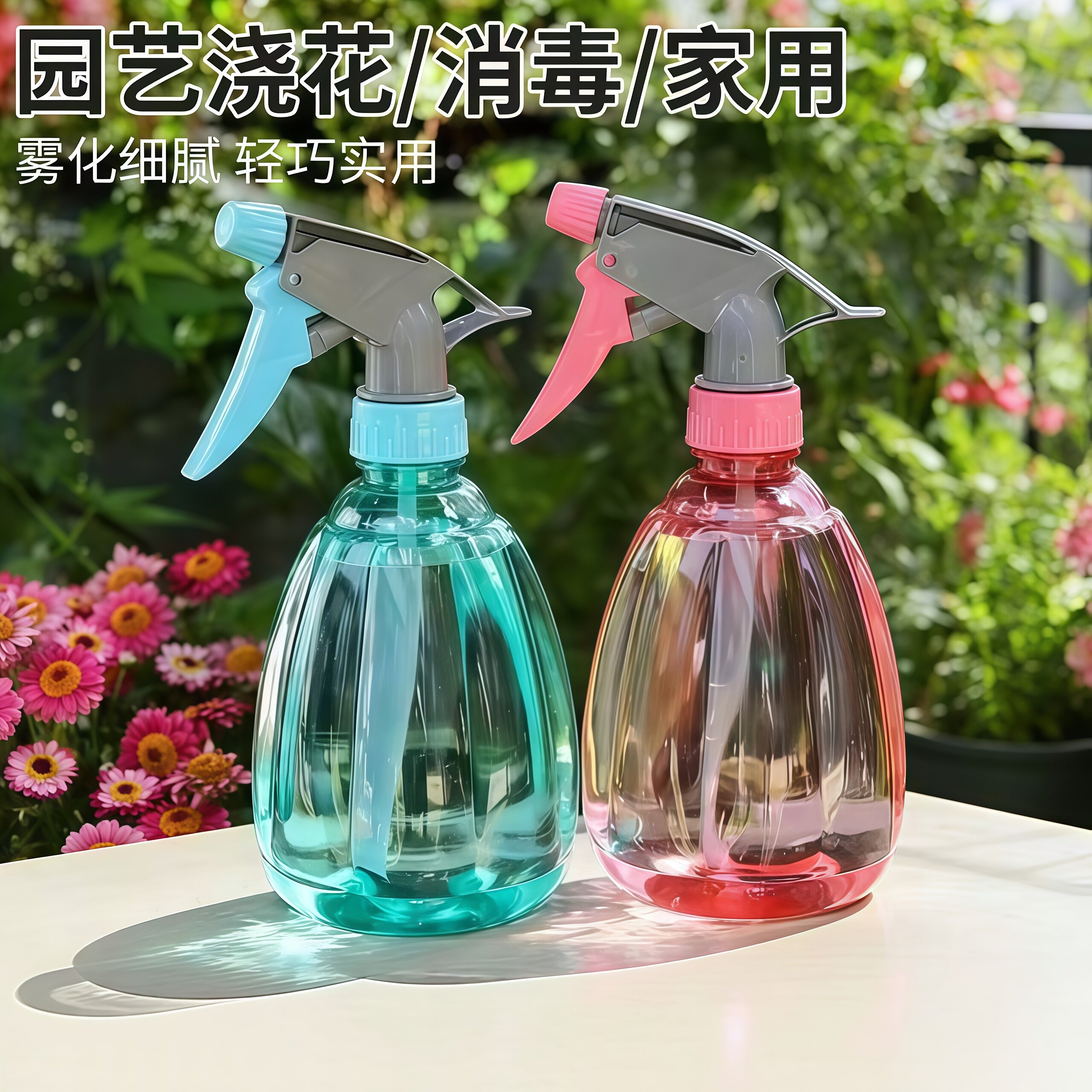 家用酒精喷壶消毒水清洁专用喷雾瓶气压式细雾浇花洒小喷水壶喷瓶