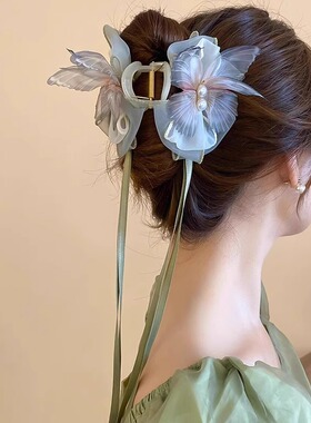 蝴蝶结发夹女后脑勺超仙