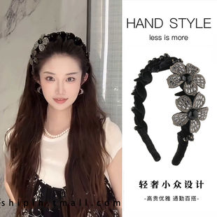 高级感花朵发箍女高颅顶2026新款轻奢洋气时尚洗脸头箍压发卡头饰