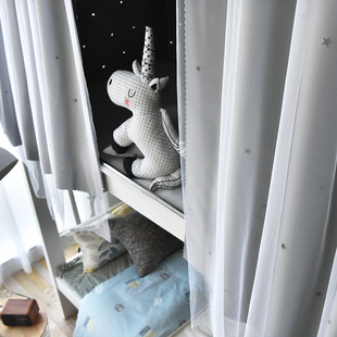 大学生宿舍神器镂空星星公主风寝室上下铺双层床帘纱蚊帐少女床幔