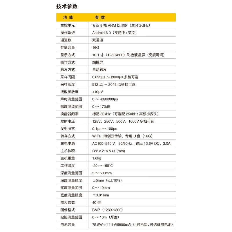 海创高科HC-F900混凝土裂缝缺陷综合测试仪缝隙宽深度墙体探伤仪