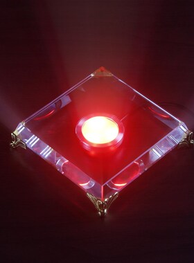 发光底座水晶摆饰托底插电七彩白光定色客厅书房书桌玄关佛像托底