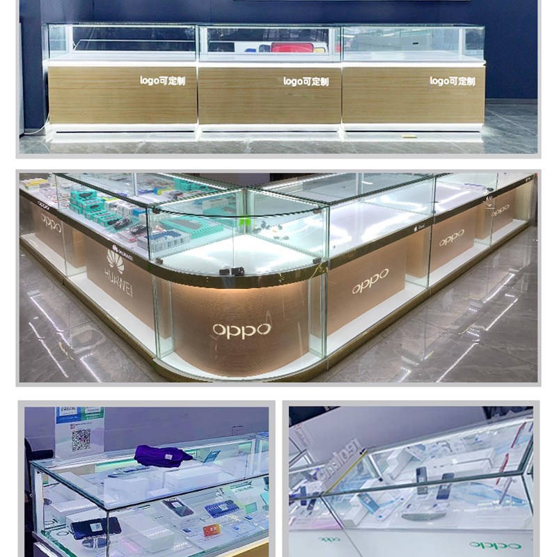 展示柜产品新款体育烤漆靠墙商用定制珠宝转角木柜玻璃手机柜台