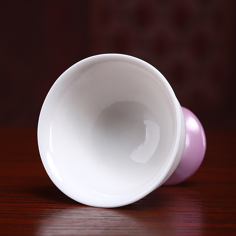 戴玉堂陶瓷酒杯高脚供杯关公财神小号贡杯家用敬茶杯净水杯供水杯