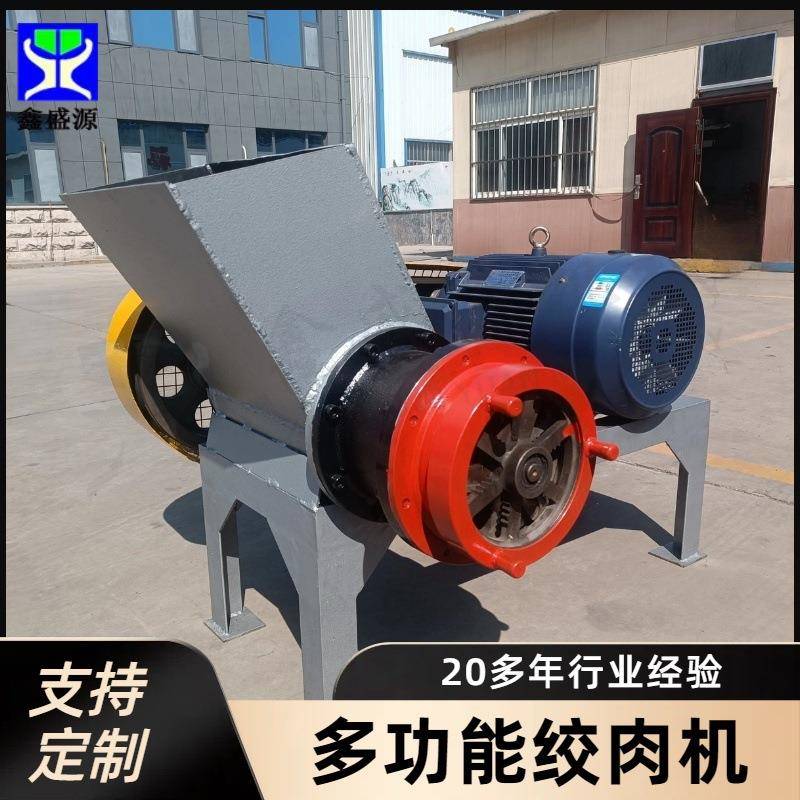 养殖厂用多功能绞肉机冻鸡杂绞碎机小型冻肉冰盘碎肉机