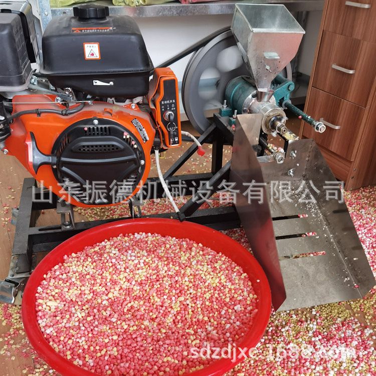 振德牌玉米花膨化机图片致富机器十用高粱米膨化机新款大米膨化机