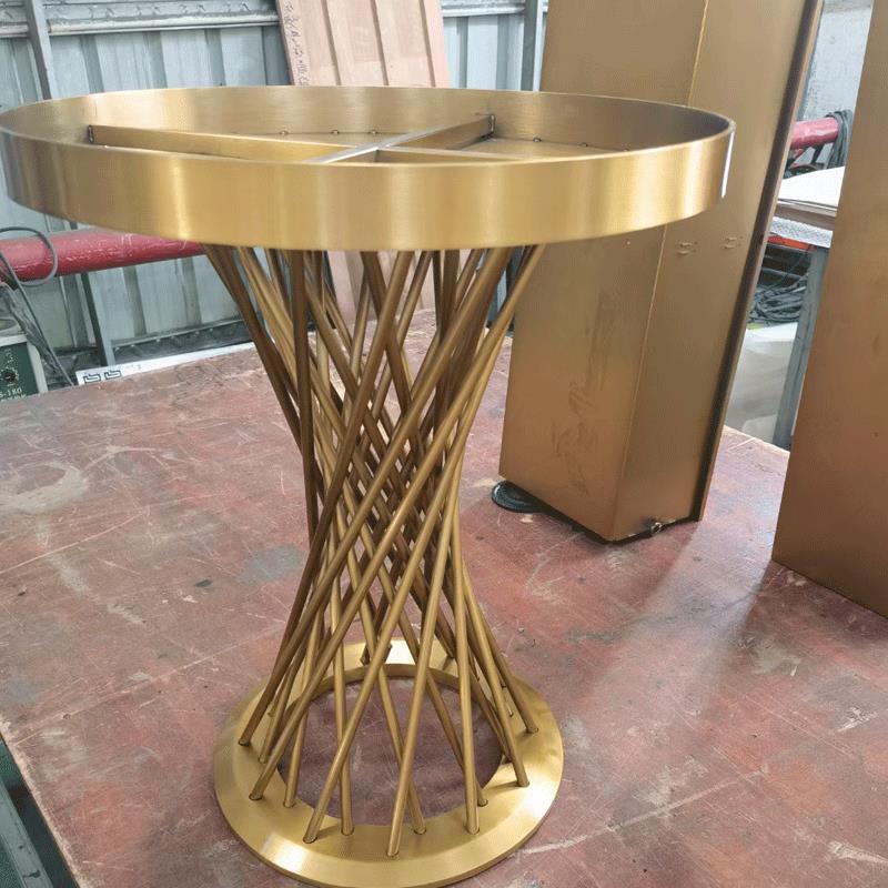 不锈钢制品加工定制酒店装饰桌子焊接不锈钢金属制品折弯型材