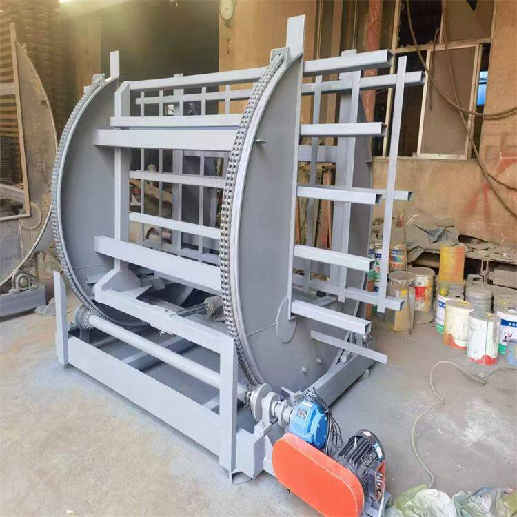 水泥板砖块180度翻转机 90度钢卷翻板机 1.5台面V型钢带翻卷机
