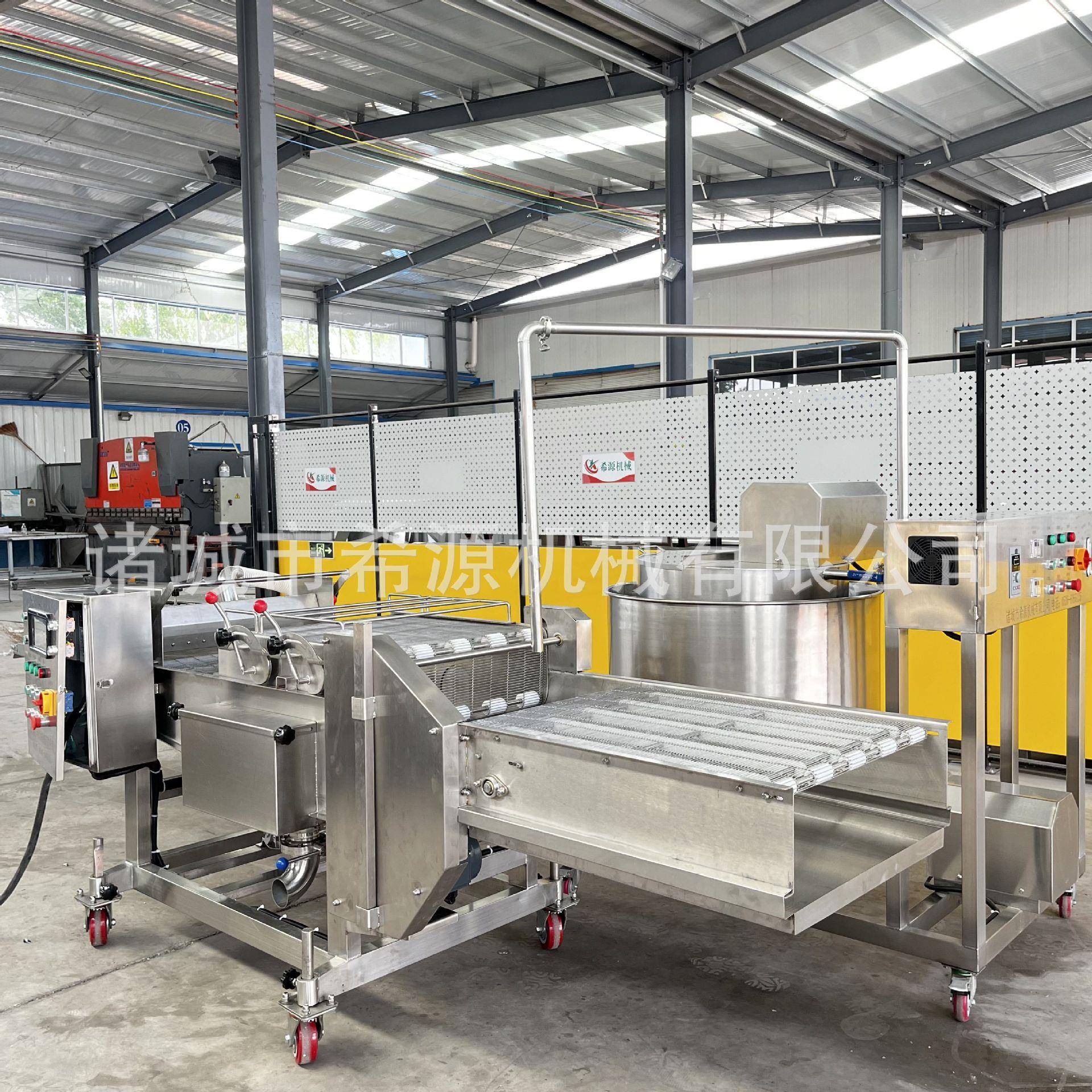 刀鱼段浸浆机 600型秋刀鱼上浆裹粉机 适用于上粉前道工序