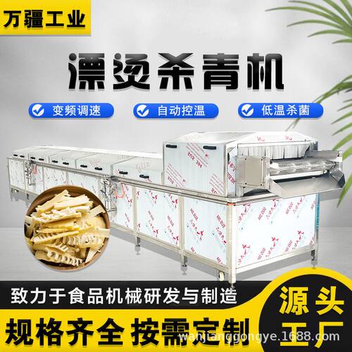生产全套清水竹笋加工设备 黄桃山楂漂烫机 脱水蔬菜护色杀青机