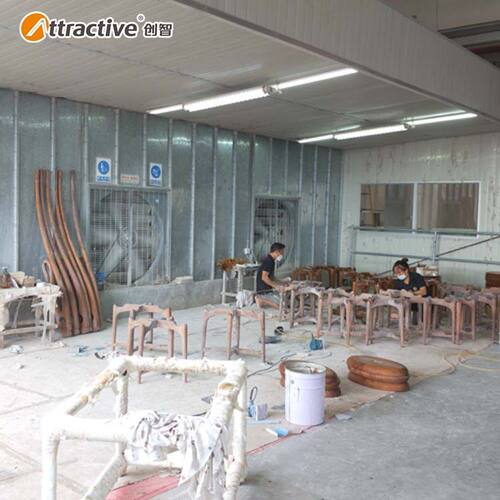 【广东创智】家具喷涂生产设备 木制品除尘打磨 滑橇线流平干燥房