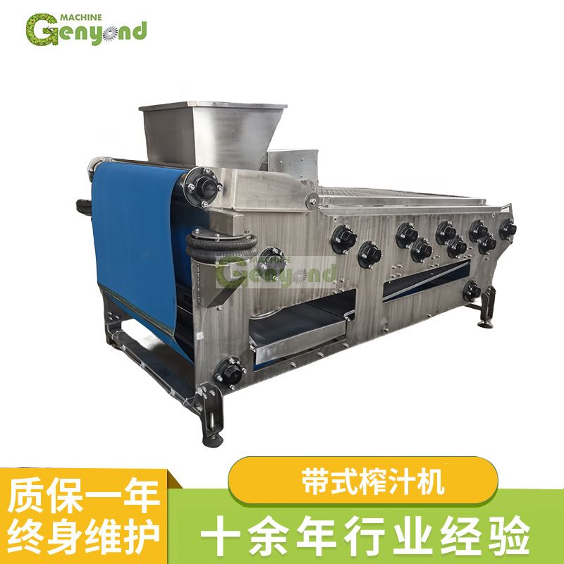 厂家供应不锈钢带式榨汁机 大型工业智能自动饮料果汁压榨设备