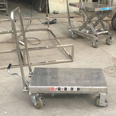 PT500A载重500kg不锈钢平台车全304SUS不锈钢液压手动升降液压车
