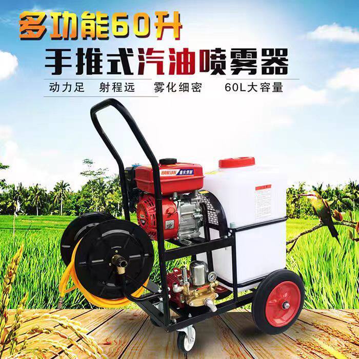手推式打药机160L高压喷灌植保农用汽油动力喷雾器打药车
