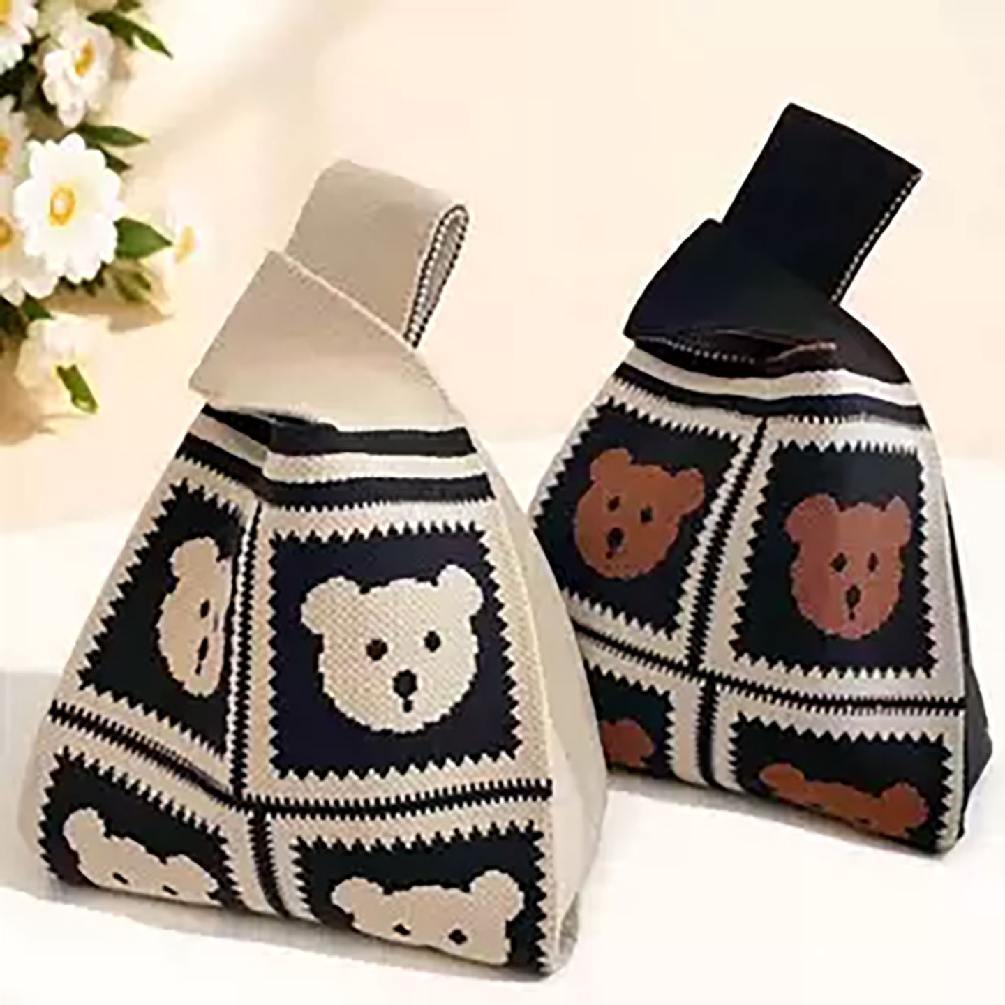 编织包可爱韩系上班便当手腕包