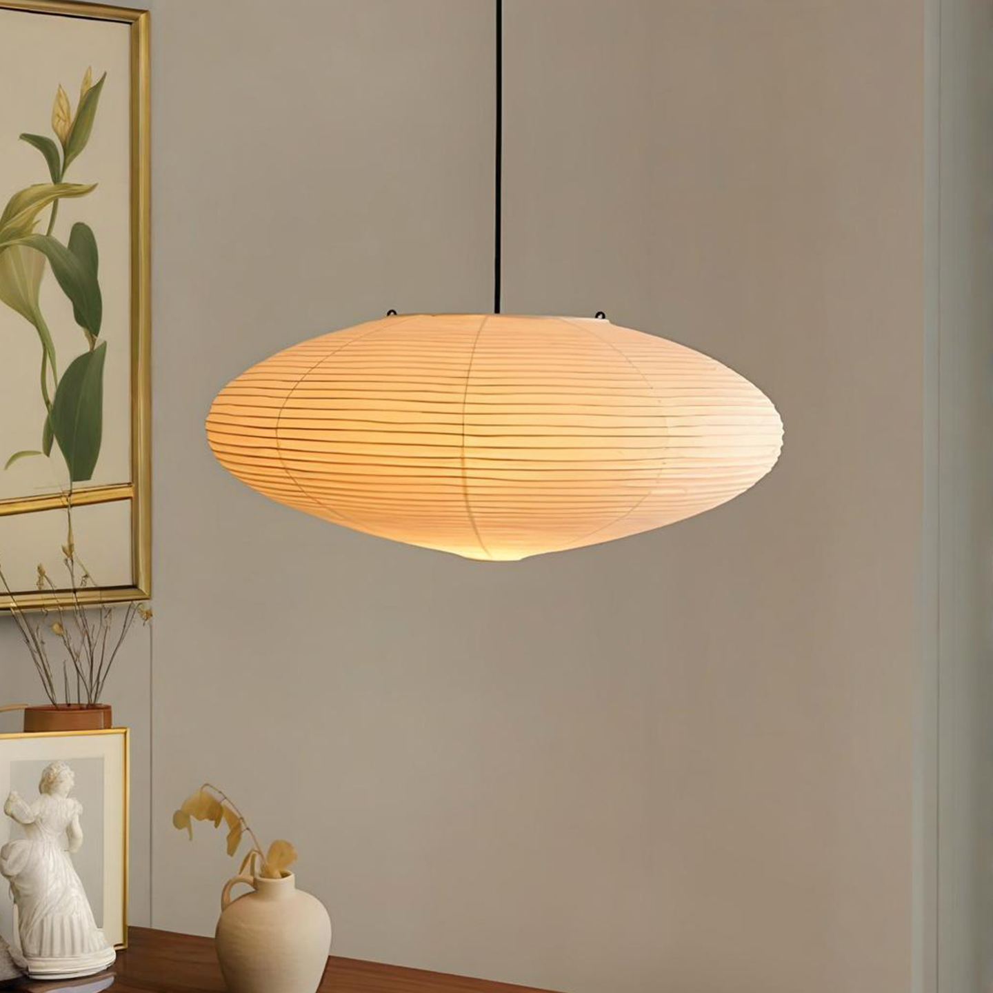 北欧akari野口勇纸灯日式客厅卧室中古餐厅客厅吊灯