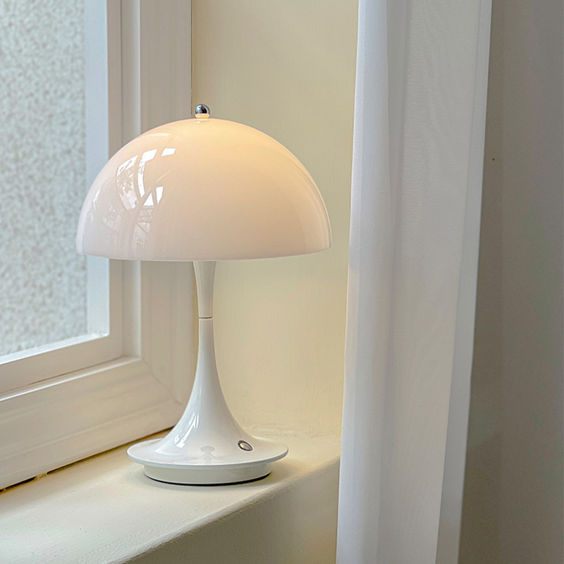 丹麦设计师款蘑菇台灯充电便携LED可调光北欧客厅书房卧室床头灯