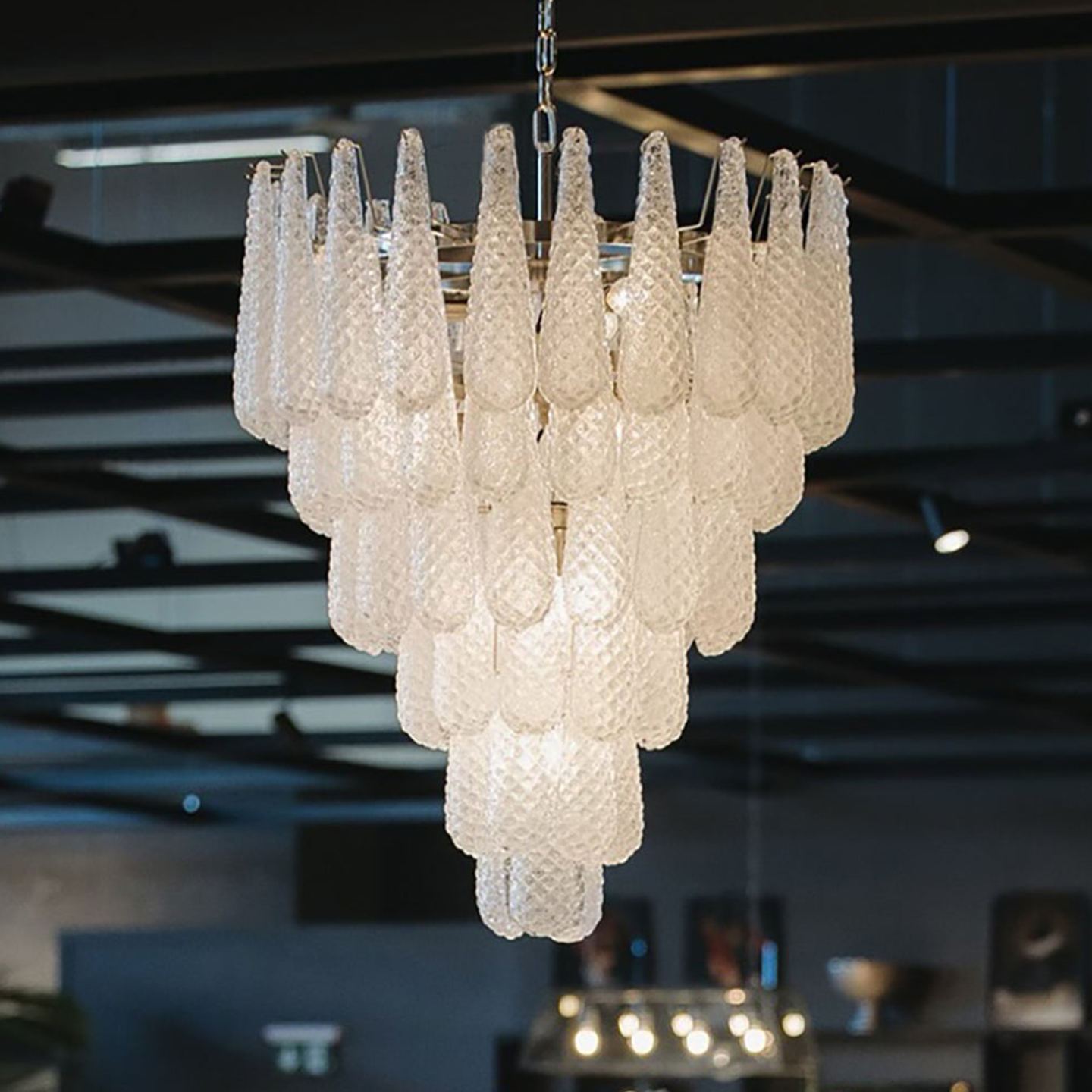 法式Murano瀑布玻璃吊灯