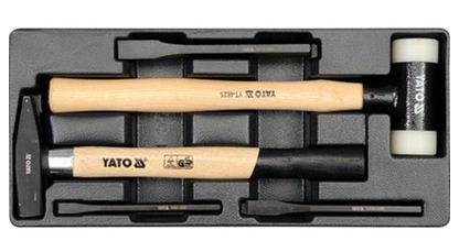 易尔拓YATO工具5件工具组套YT-5540锤子凿子托盘组套