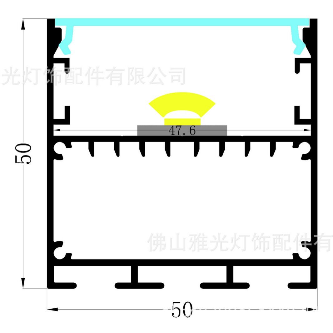 厂家直销LED硬灯条外壳套件30*30 家装 商业照明款 可吊装