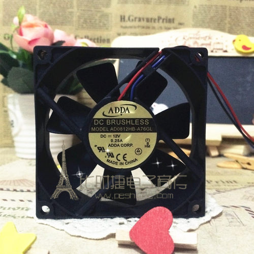 原装 ADDA 8025 12V 0.25A 8CM/厘米 CPU机箱风扇 AD0812HB-A76GL