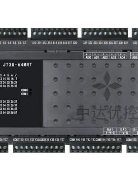 国产PLC   2路485 JT3U-64MRT-16MT-10AD-2DA 8轴 AD DA 温度