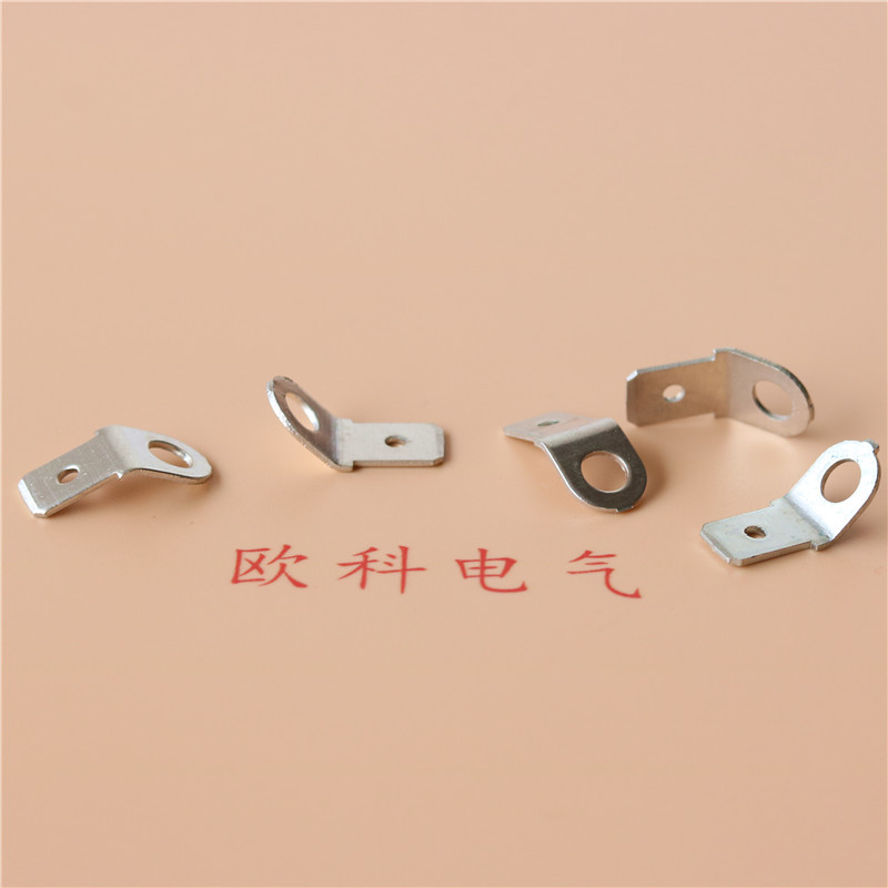 汽车接插件喇叭片上用端子，6.3插片圆形上螺丝公端子，250公端头