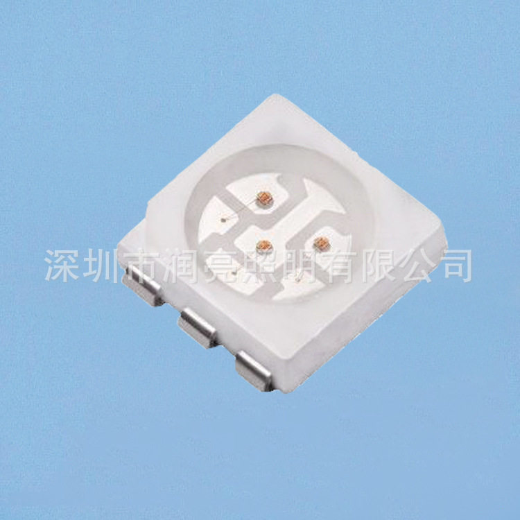 品质保证5050蓝光蓝色贴片led三色蓝灯六脚top高亮0.2W发光二极管