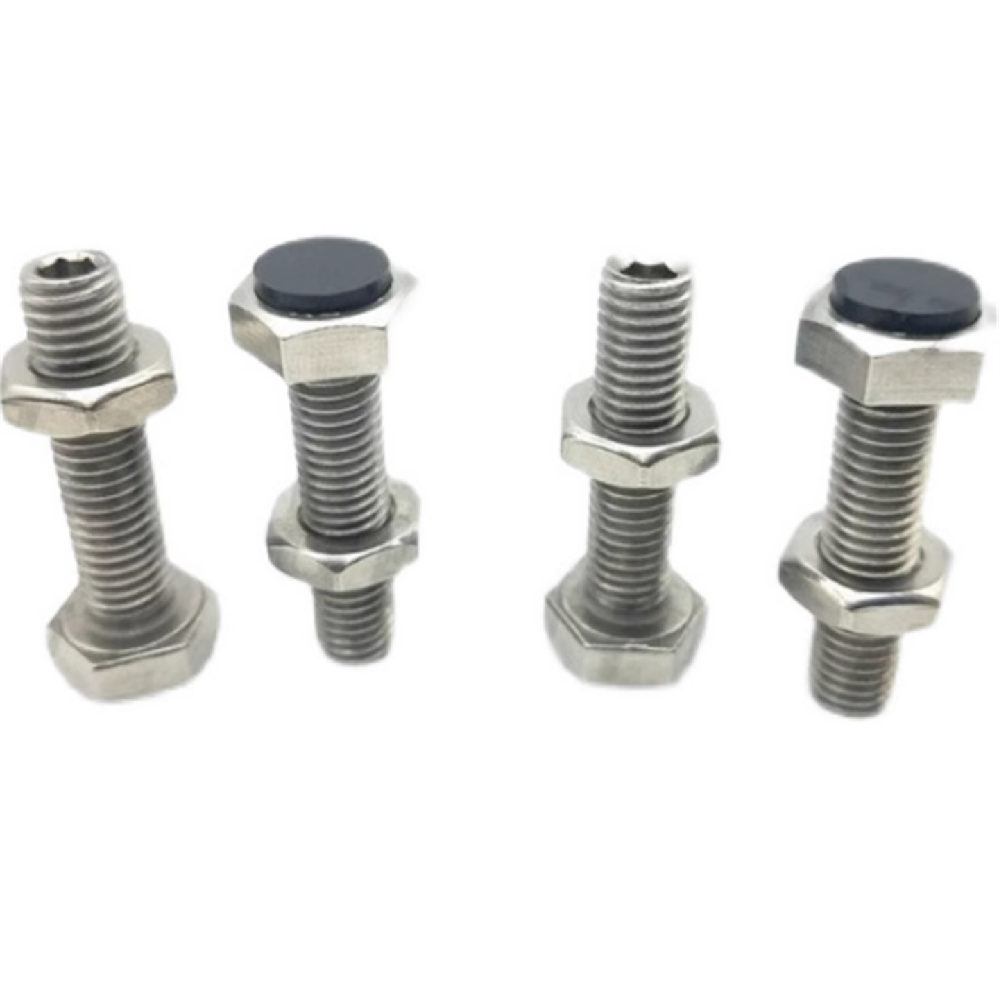 SUST止动螺栓带聚氨酯缓冲限位螺丝外六角PSST防撞胶头挡块